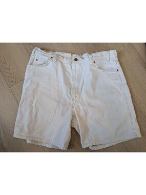 Vintage 80s 90s Orange Tab Levi Denim Shorts Grunge Surf Skate 550 40 White  USA